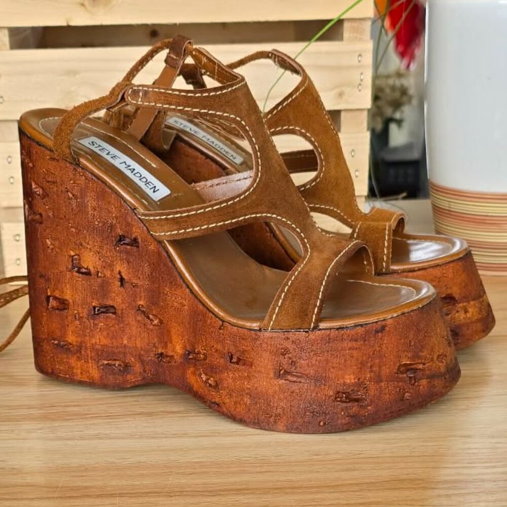 Steve Madden Lace-Up Sandal Wedge